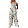 thumbnail image 2 of pstuiky Christmas Outfits for Women, Women Christmas Overalls Print Loose Adjustable Overalls Wide Leg Belt Pocket Overallschristmas Jumpsuit for Women, 2 of 9