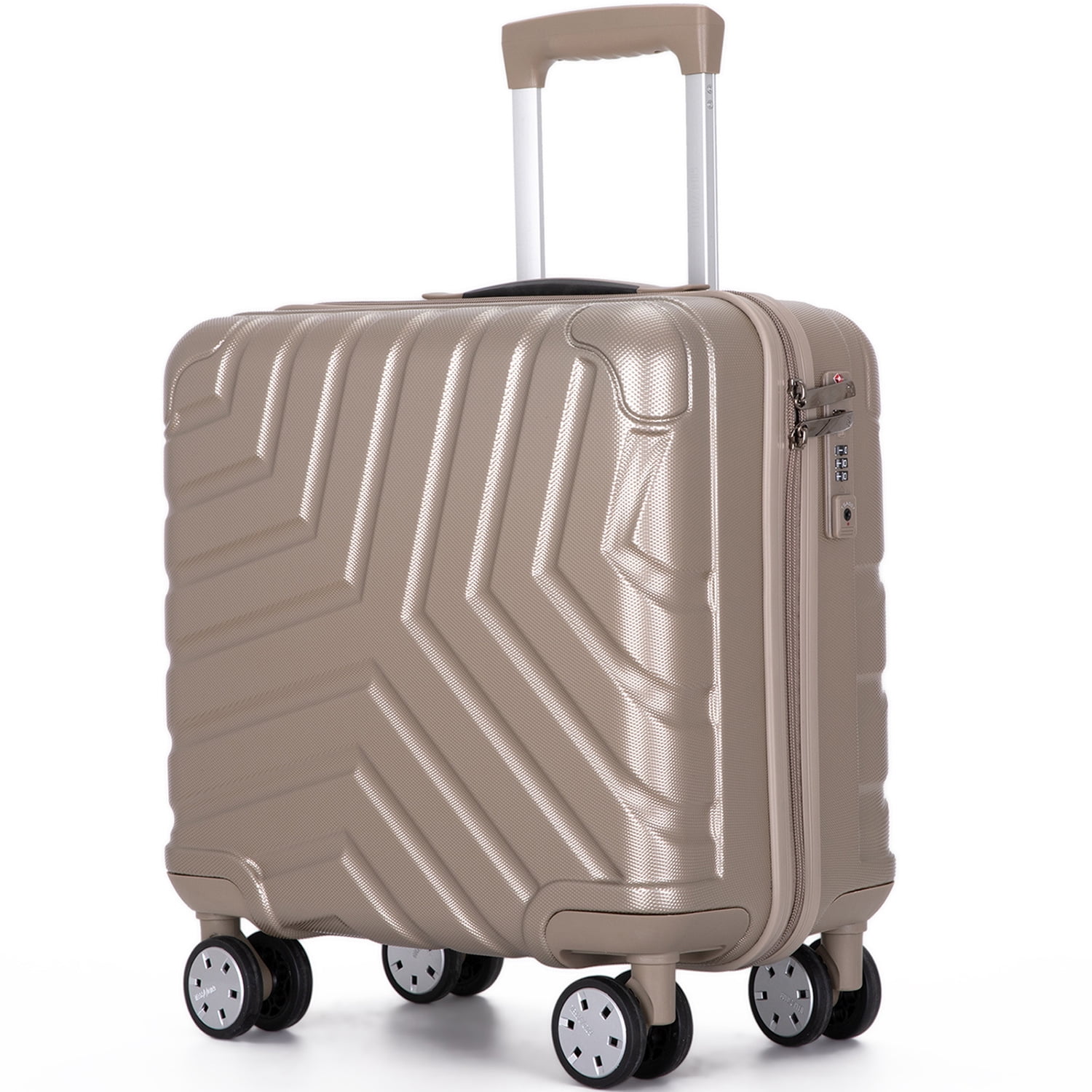 16" Hard Case Luggage, PC Spinner Suitcase Travelling with TSA Lock and