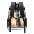 thumbnail image 2 of Honeii Cloud Border Collie Print Clear Backpack Heavy Duty Transparent Bag 17" See Through BookBag for Women Men Adults Work Festival Sports Travel, 2 of 7