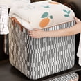 thumbnail image 2 of Bolsas de almacenamiento grandes MODANU de 180 l, organizadores de armario plegables, contenedores de ropa con asas, contenedores para ropa, mantas, edredones y ropa de cama, color gris., 2 of 8