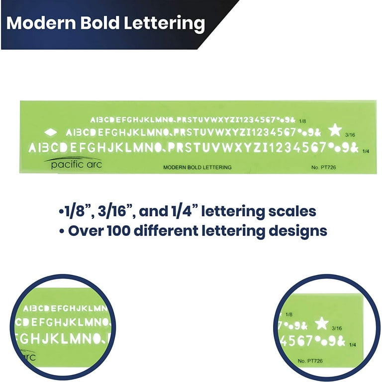 Template Lettering Guide Bold 3/8