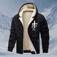 thumbnail image 2 of Zylarhe Men's Heavyweight Lined Windproof Zip Up Outerwear Jackets Warm Hooded Sweatshirt Multiple Colours Men Zip up, 2 of 3