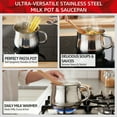 thumbnail image 5 of MAGEFESA Ideal 2-Quart Stainless Steel Milk Pot with Heat-Resistant Handle and Pour Spout, Saucepan, 5 of 6