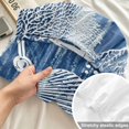 thumbnail image 4 of Full Size Fitted Sheet Set - Navy Blue Coastal 3 Piece Bedding Sets 16" Deep Pocket Fitted Sheet with 2 Pillowcases Nautical Anchor Summer Beach Starfish Brushed Microfiber Hotel Luxury Bed Sheets, 4 of 9