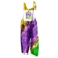 thumbnail image 2 of DDAPJ pyju 2024 Mardi Gras Jumpsuits for Women Funny Mask Graphic Bib Overalls Sleeveless Spaghetti Straps Wide Leg Rompers New Orleans Carnival Party Jumpsuit with Pockets Multicolor M, 2 of 5
