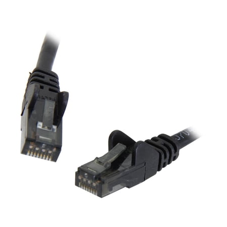 UPC: 0722868434000 | Belkin A3L980B14-BLK-S 14 ft. Cat 6 Black Patch Cable CAT6 Snagless RJ-45M / RJ-45M
