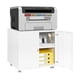 thumbnail image 1 of QinaQin Mesa grande metálica para impresora con repisa ajustable y ruedas con seguro, ideal como gabinete móvil para archivo o impresora 3D, 1 of 8