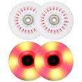 thumbnail image 1 of Uxcell 90A PU Light Up Inline Skate Wheels 80mm LED Flashing Inline Roller Wheels Red 4Pcs, 1 of 7