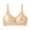 Khaki, variant on Antinious Ladies Solid Wireless Adjustable Strap Breathable Lace Fixed Padding Hook Bra