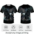 thumbnail image 3 of Rebaike Men's Graphic T-Shirt Patriotic Eagle Allover American Flag Print, 3 of 7