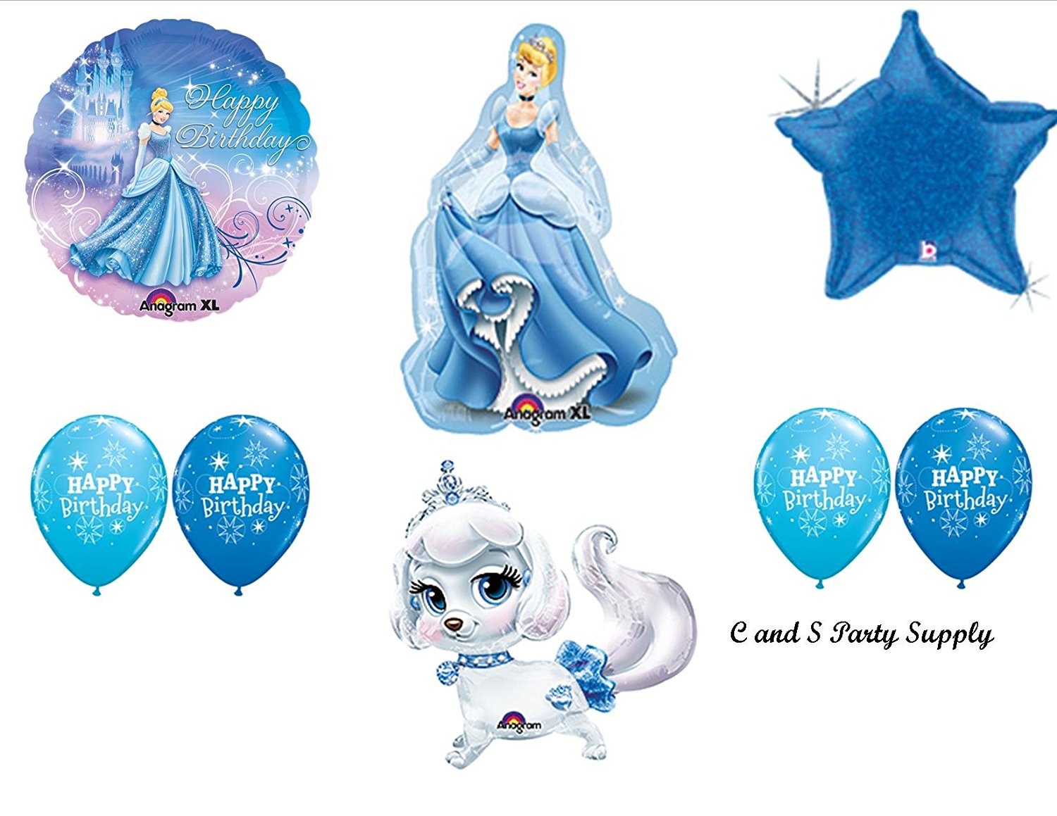 Home Garden 25 Disney Princess Cinderella Helium Air Balloons Wedding Engagement Decorations Greeting Cards Party Supply