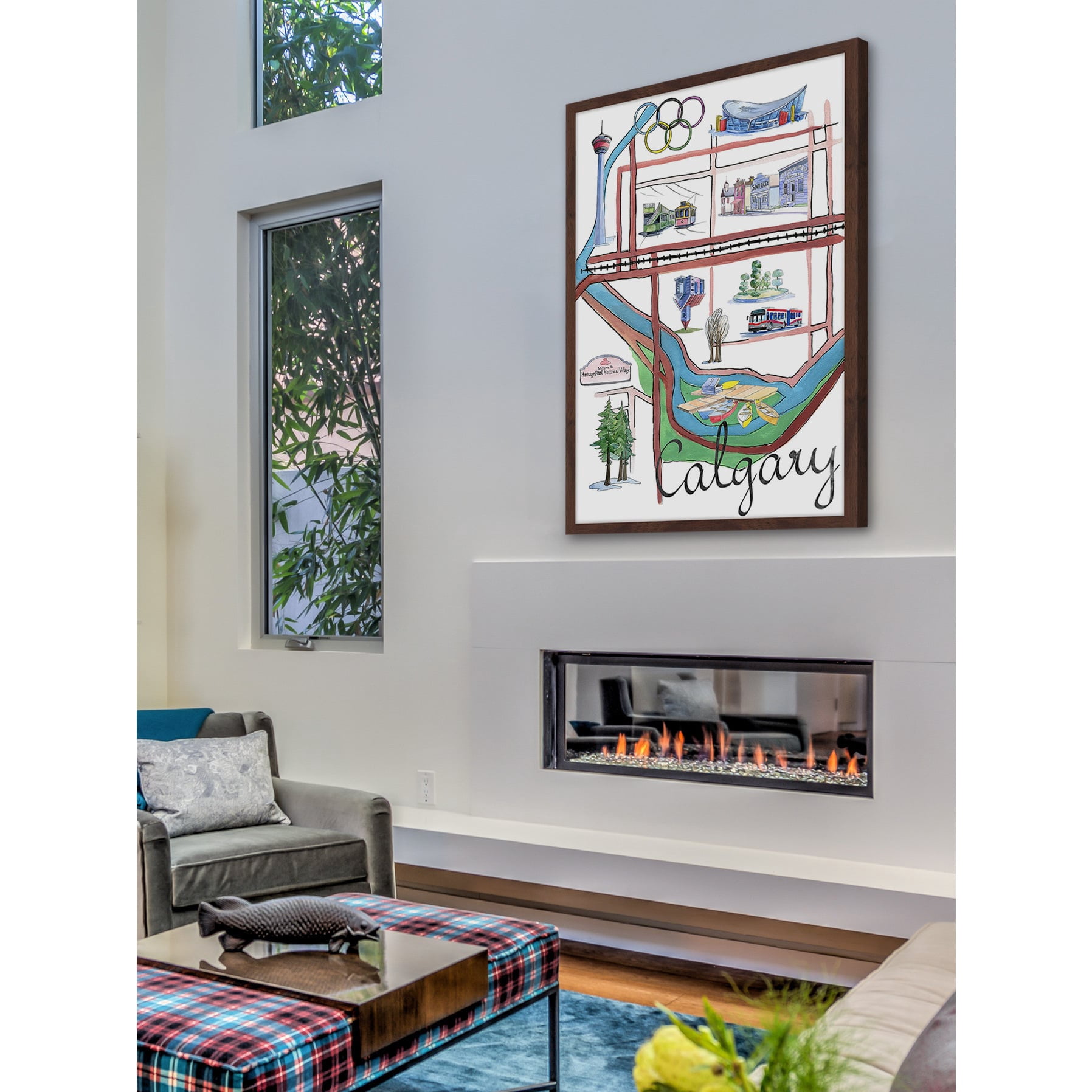 "Calgary Olympics 2" Framed Painting Print