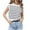 White, variant on Womens Ribbed Knit Summer 2024 Sweater Vest Cap Sleeve Crew Neck Striped Fashion Casual Sleeveless Crop Tops