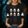 thumbnail image 5 of Towmus Womens Plus Size Blouses 3/4 Sleeve Crew Neck Halloween Graphic Tops Casual Graphic Dressy Shirts, 5 of 6