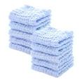 thumbnail image 2 of Baby Muslin Burp Cloths - Natural Cotton Wipes - Soft Newborn Face Towel for Sensitive Skin - Registry as Shower, 10 Pack 12"x12" Washcloths, Baby Essentials for Boys & Girls (Blue), 2 of 8
