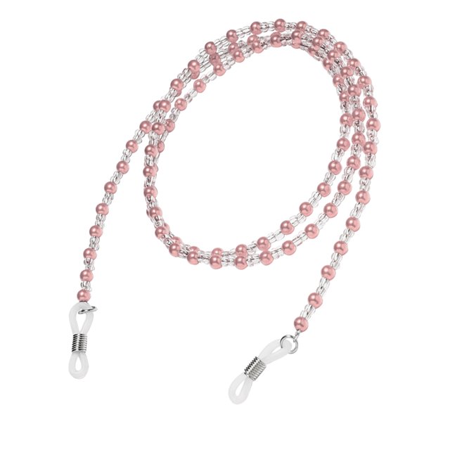 sweethay Gafas de moda con perlas de imitación, cadena para el cuello, gafas de sol con cordón, accesorios para montura de gafas de lectura Cadenas y cordones para anteojos Rosado sweethay AP000292-05