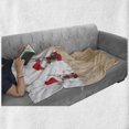 thumbnail image 6 of Christmas Soft Flannel Fleece Blanket, Group of Santa Claus Dogs over Wooden Fences Humor Animals Noel Puppies Pet Graphic, Cozy Plush for Indoor and Outdoor Use, 50" x 60", Tan Red, by Ambesonne, 6 of 6
