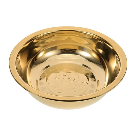 Hemobllo Home Use Golden Wash Basin Stainless Steel Large Capacity for Face and Dish Washing