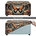thumbnail image 5 of Xoenoiee Butterfly Mushroom Moon Star Print Stretch Rectangle Ottoman Cover Knitted Jacquard Ottoman Slipcover Storage Ottoman Cover Foot Stool Cover with Elastic Bottom, L, 5 of 7
