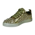 thumbnail image 4 of Mens Fancy Shoes By FIESSO AURELIO GARCIA, Spikes Rhine stones 2413 Gold, 4 of 9