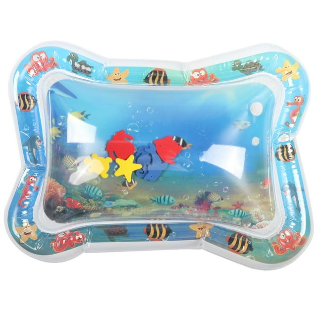 Almohadilla de hielo para bebé, cojín inflable grande para agua boca abajo, tapete de vida marina