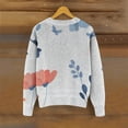 thumbnail image 4 of Cardigan pour Femmes Imprimé Bouton Manches Longues Col Rond pour Tenue Décontractée, Cardigan pour Femmes, 4 of 4