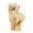 Golden, variant on Love Gesture Single Hand Statue Ceramic Heart Hand Sculpture Golden Silver Table Ornament for Living Room Bedroom Bookshelf Desktop Decor