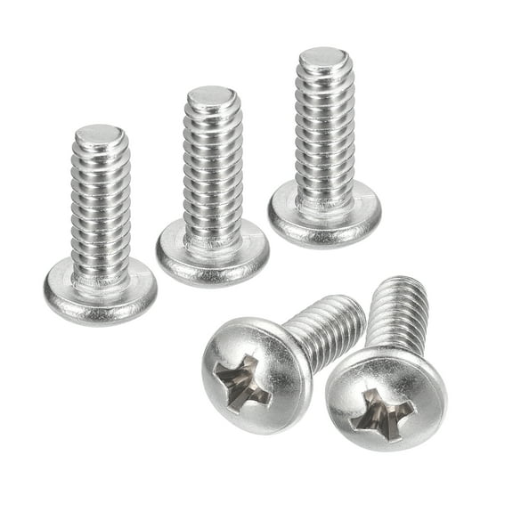 #10-24x1/2" Pan Head Machine Screws, 304 Stainless Steel Screw, Pack of 10
