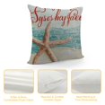 thumbnail image 4 of Embroidered Salty Kisses Starfish Wishes Petite Size Accent Throw Pillow Decorative  Beach Inspirational Quote Ocean Coastal Small Throw Accent Seashore Pillow Decor Decoration, 4 of 5