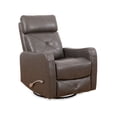 thumbnail image 1 of CoalComfort Zero Wall Swivel Recliner -Charcoal Leather, 1 of 3