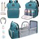 thumbnail image 1 of Mochila pañales, Bolso con cambio, barra juguetes, Gran capacidad, Oxford 900d, Puerto USB, 3 Juguetes, Regalos mamá en verde, 1 of 3