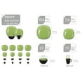 thumbnail image 2 of Square Dinnerware Set, 16pc Stoneware - Service for 4, Green & Black, 2 of 5