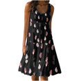 thumbnail image 1 of Vestido de playa de fiesta de cuello redondo estampado sin mangas de verano de vacaciones de moda para mujer Pompotops ghjkhdj4642, 1 of 5
