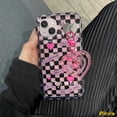 thumbnail image 3 of Funda Para Redmi 12C 10 A1 10C 10A 9 9A 9T 9C NFC Note 8 9 11 10 10 PRO MAX 10s 11s POCO F4 INS Love Heart Checkerboard Airbag A Prueba De Golpes Con Pulsera, 3 of 4