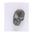 thumbnail image 1 of Broche de calavera vintage con diamantes de imitación, broche de cabeza de calavera sin níquel brillante, accesorio negro, 1 of 14