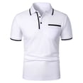 thumbnail image 1 of Timegard Work Shirts for Men Drop Shoulder Short Sleeve Lapel V Neck Button Dress Shirts Summer Fashion, 1 of 3