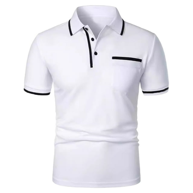 Timegard Work Shirts for Men Drop Shoulder Short Sleeve Lapel V Neck Button Dress Shirts Summer Fashion