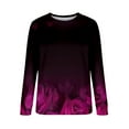 thumbnail image 5 of BEFOKA Graphic Shirts for Women Casual Tee Shirts 2025 Crew Neck Basic Tees Shirts Long Sleeve Pullover Tops for Women Trendy Sweatshirts Gift Tops Blouse Outfits S_XL, 5 of 5