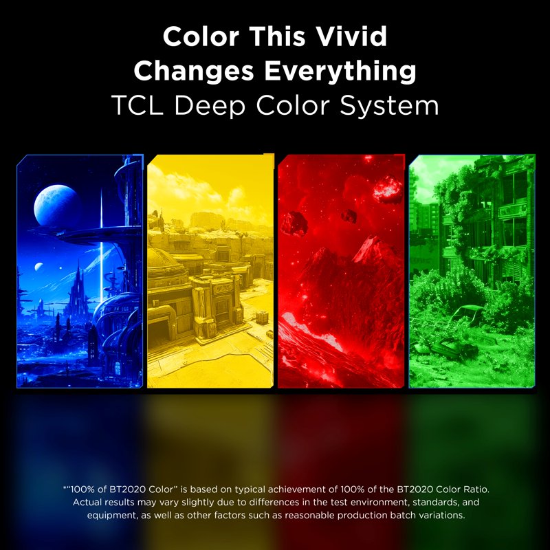 TCL 75” QM7L Series SQD-Mini LED QLED Smart Google TV (NEW 2026) - TCL Deep Color System with Super QLED, Up to LD2100 Precise Dimming Series, Up to HDR3000 Peak Nits, Bang & Olufsen Audio - 75QM7L color options
