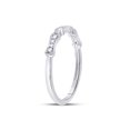 thumbnail image 3 of 10kt White Gold Womens Round Diamond Stackable Band Ring 1/10 Cttw, 3 of 4