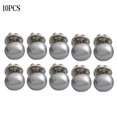 thumbnail image 1 of Botones Perlas de imitación cuentas redondas de decoración de metal sin costura para ropa Suéter de abrigo anti-exposición 10 Piezas Yuarrent HA7571-04B, 1 of 6