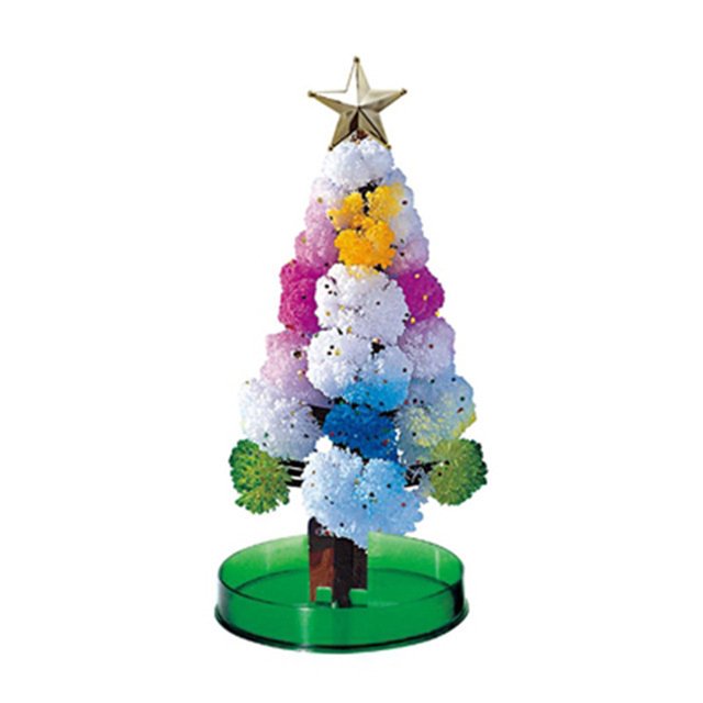 Árbol de Navidad mágico que crece, novedad educativa, adorno de escritorio DIY (colorido)