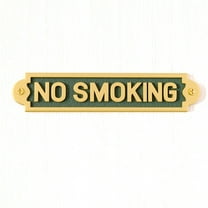 Renovators Supply 4 Solid Brass Plaques Sign NO SMOKING Polished Brass Plate