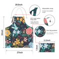 thumbnail image 7 of Pioneer Flower Floral Print Pattern Apron-Garden Aprons for Women with Pockets-Cotton Linen Waterproof Kitchen Cooking Gardening Aprons Adjustable for Kitchen,Cooking,BBQ and Salon 33x27 Inch, 7 of 7