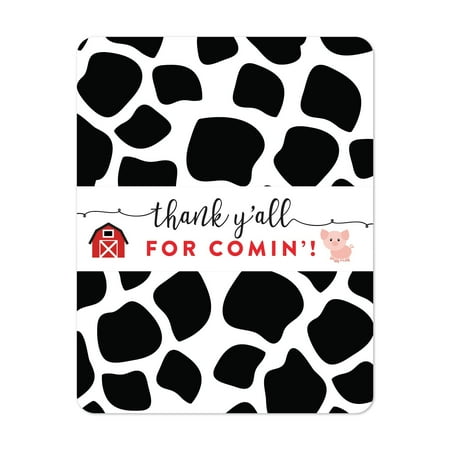 Barnyard Favor - Red Farmhouse Barnyard Birthday, Lip Balm Favors, Thank Y'all for Comin!, 12-Pack