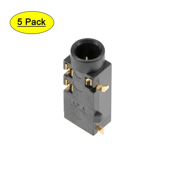 5Pcs PCB Mount 3.5mm 5 Pin Socket Headphone Stereo Jack Audio Video Connector