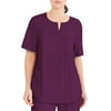 ClimateRight by Cuddl Duds Modern Fit Short Sleeve Scrub Top (Women's or Petite), 1 Count, 1 Pack