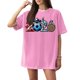 thumbnail image 1 of Women's Football Graphic T-Shirt, Women's Soccer Letter Print Short Sleeve T-Shirt - Casual Summer Neck Top for Sports Fans, Everyday Wear for Soccer Tournament 2026 Pink Size: 2XL, 1 of 4