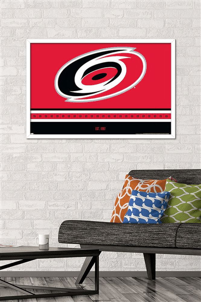 NHL Carolina Hurricanes - Logo 21 Wall Poster, 22.375" x 34", Framed