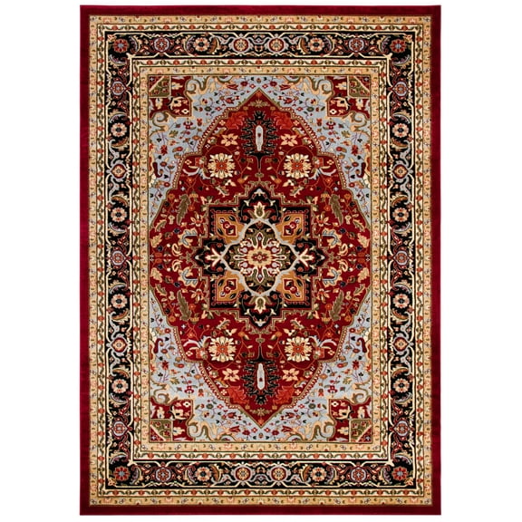 SAFAVIEH Lyndhurst Miranda Floral Area Rug, Red/Black, 12' x 18'